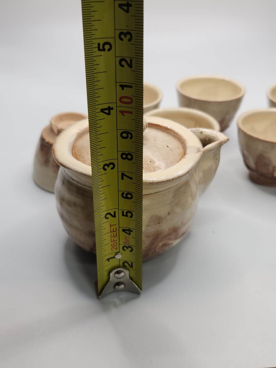 Asahi Rising – Handcrafted Japanese Ceramic Tea Set (1 Teapot, 1 Fair Cup, 6 Teacups)