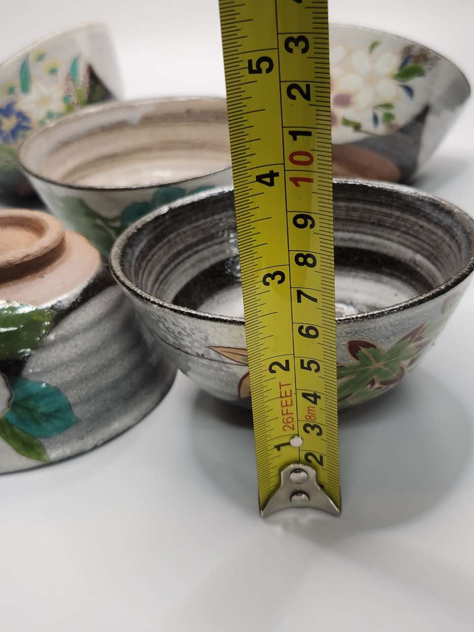 Japanese Hand-Painted Ceramic Bowl Set