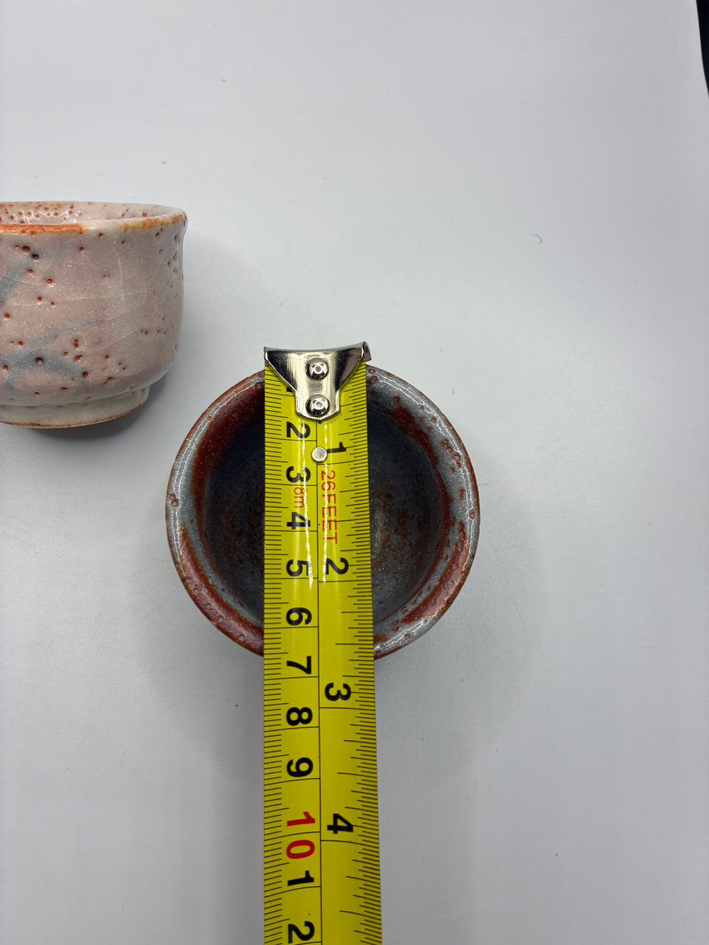 Handcrafted Shino Glaze Ceramic Sake Cups – Set of 3