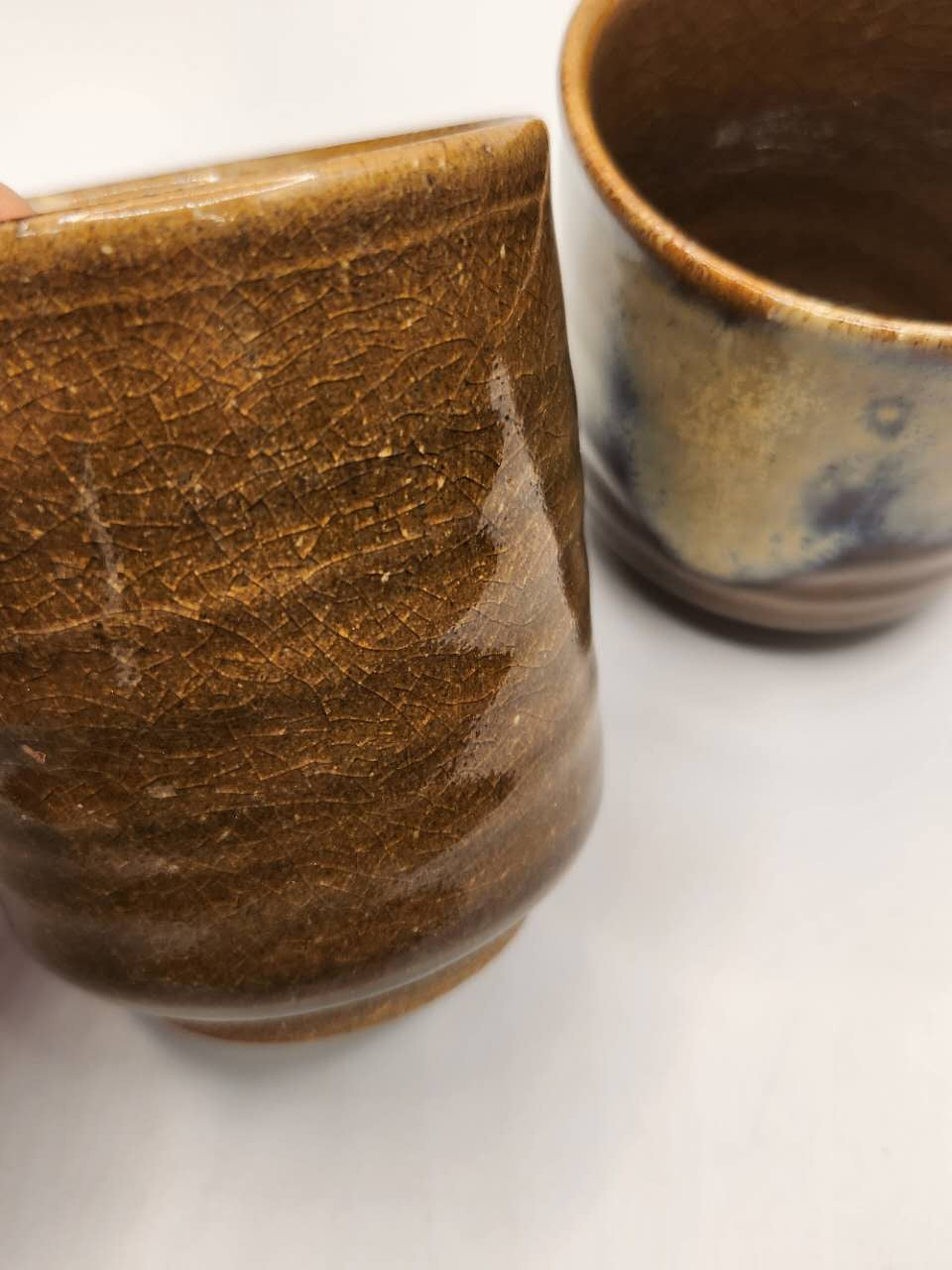 Handcrafted Stoneware Tea Cup Set (Pair)