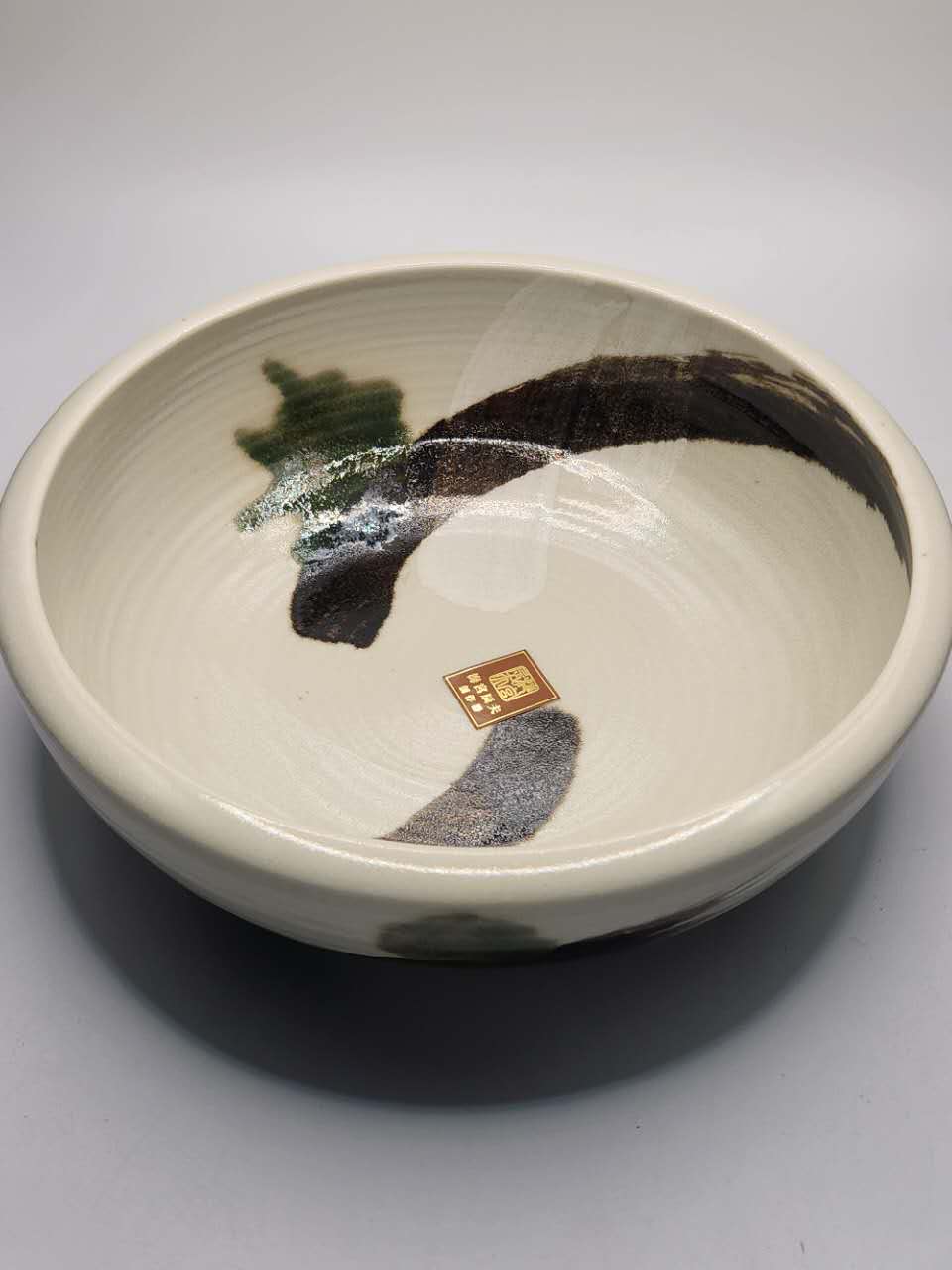 Hand-Painted Stoneware Bowl