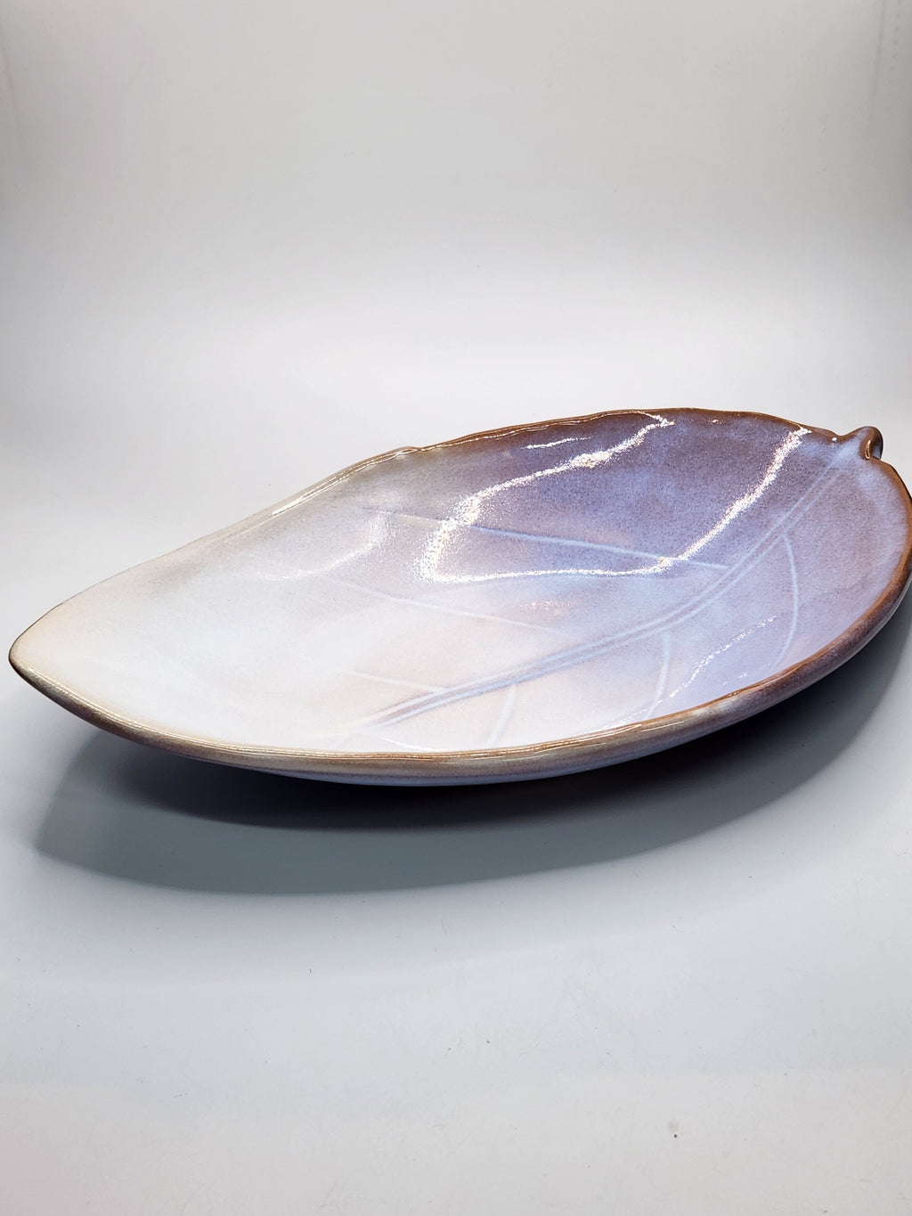 Handcrafted Japanese Glazed Leaf Plate – Single Piece