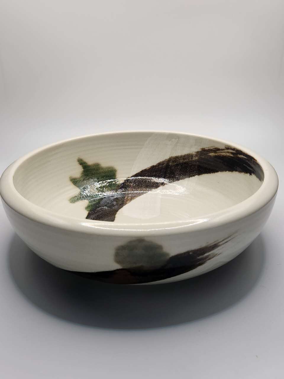 Hand-Painted Stoneware Bowl