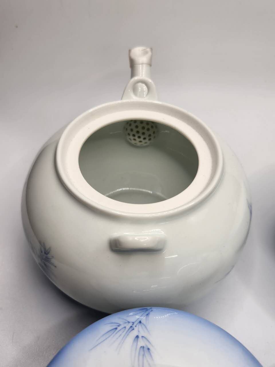 Hand-Painted Blue & White Tea Set