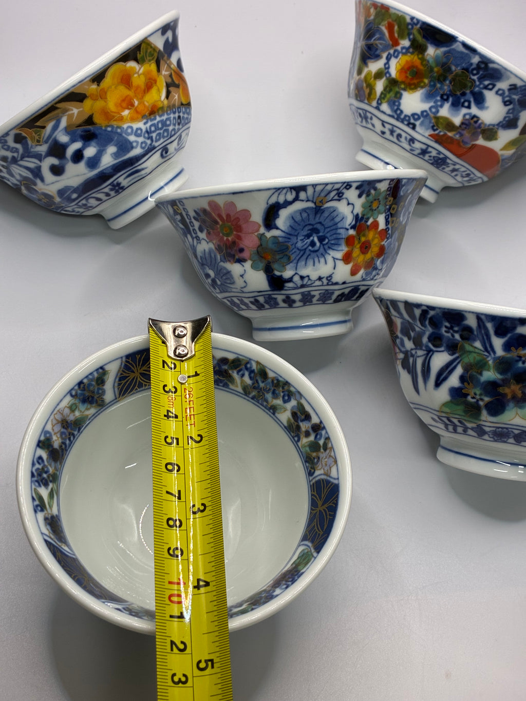 Kutani Ware Hand-Painted Ceramic Bowl Set (5-Piece) – Japanese Tableware