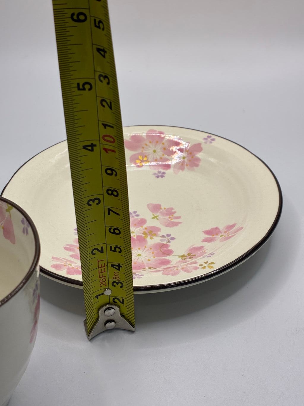 Japanese Sakura Ceramic Cup & Saucer Set – Floral Tea & Coffee Cup
