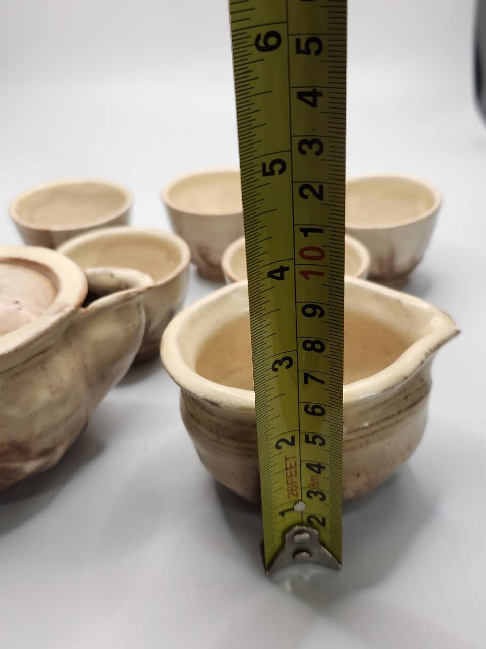 Asahi Rising – Handcrafted Japanese Ceramic Tea Set (1 Teapot, 1 Fair Cup, 6 Teacups)