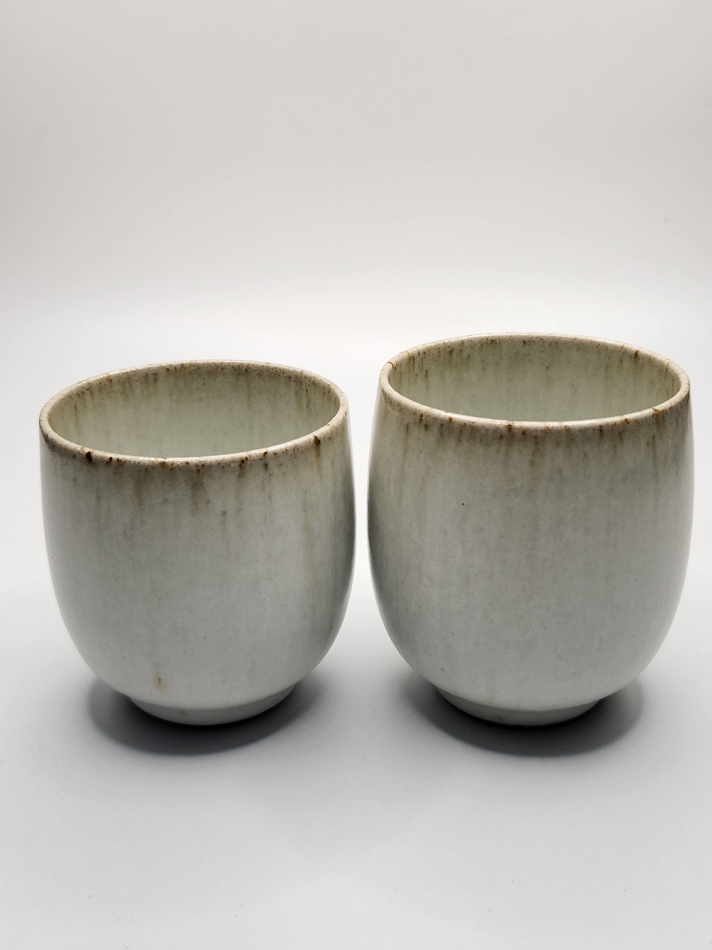Japanese Handmade White Glaze Teacup Set (2 pcs)