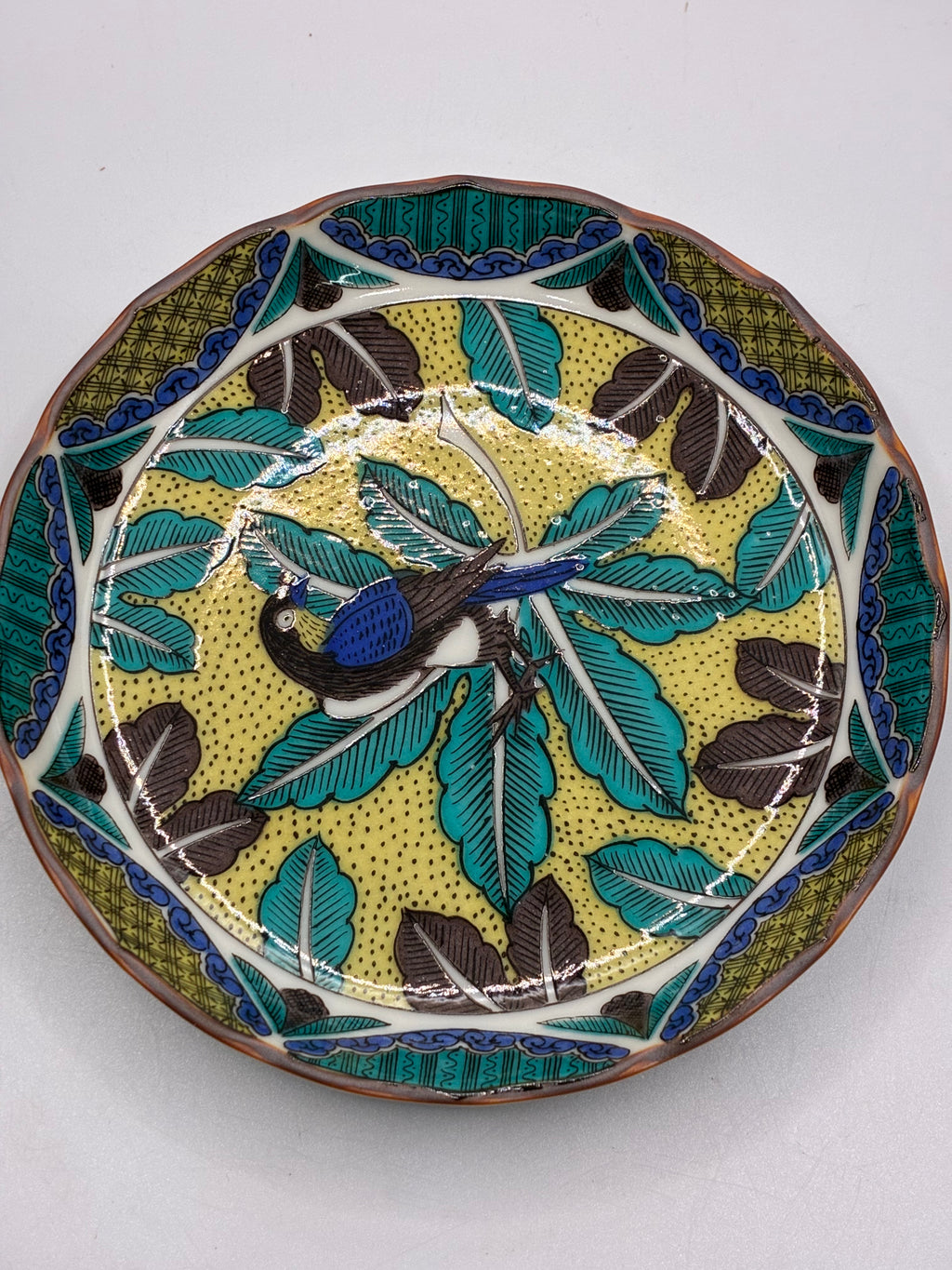 Hand-Painted Ceramic Plate Set (5-Piece) – Traditional Japanese Art Plates