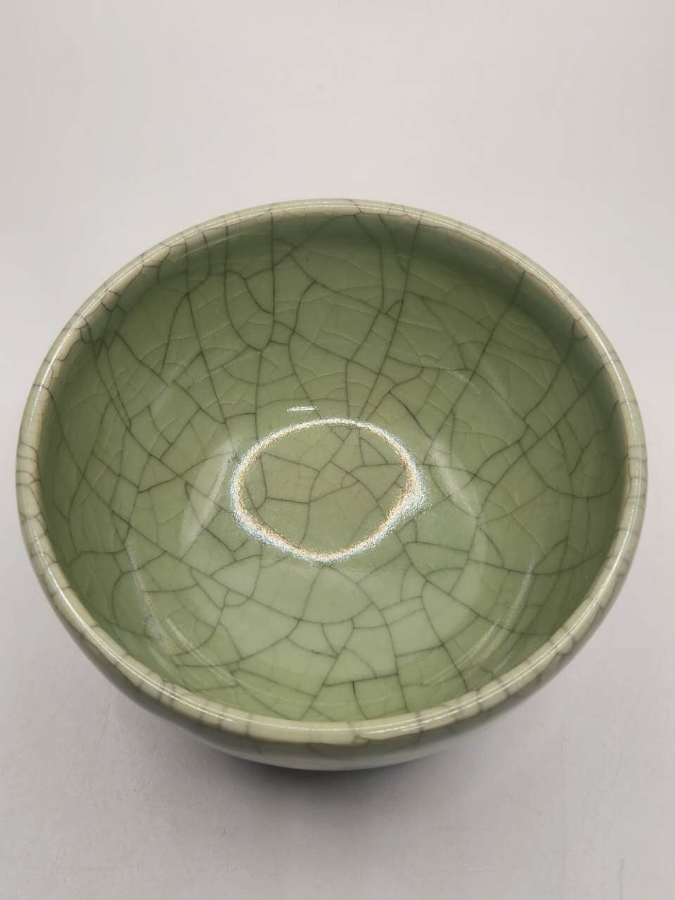 Soma Ware Green Crackle Matcha Bowl
