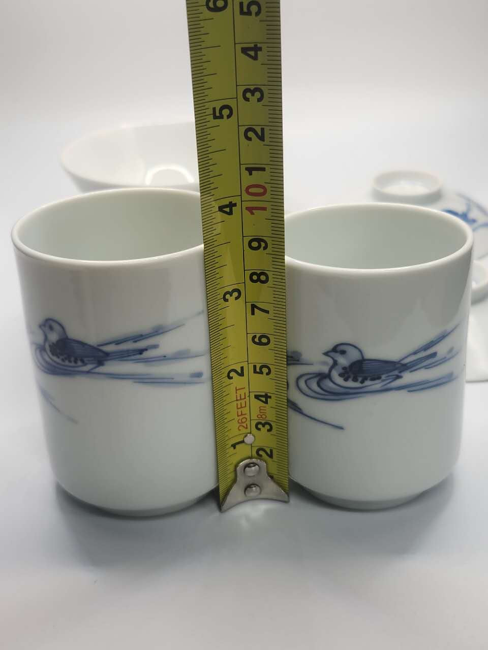 Blue & White Porcelain Gaiwan Tea Set