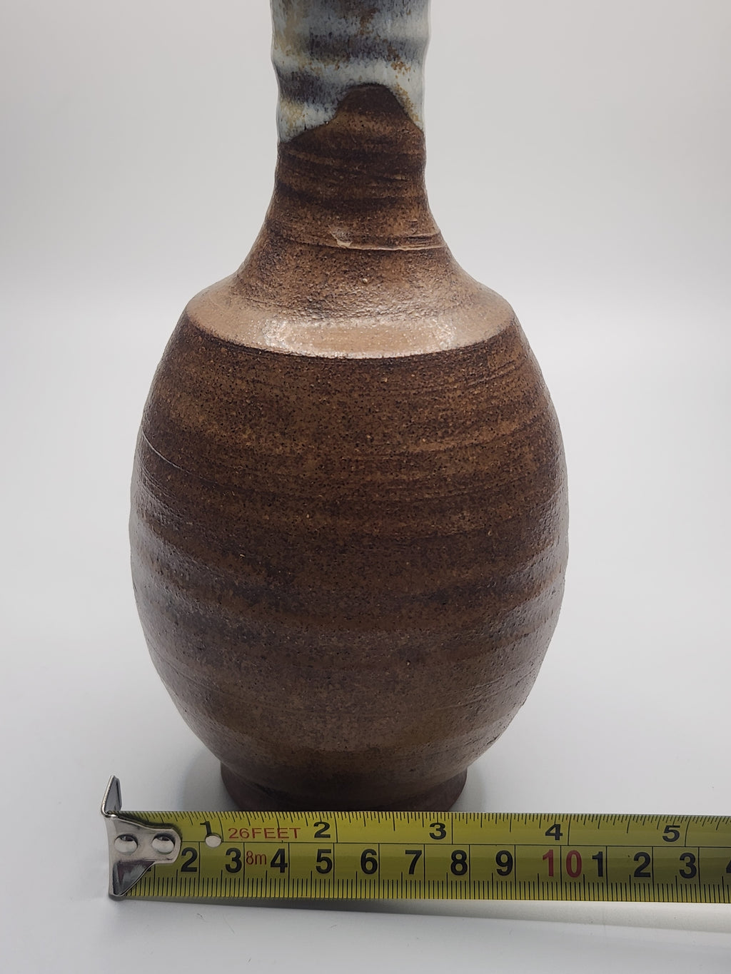 Japanese Hand-Thrown Rustic Ceramic Sake Bottle / Vase