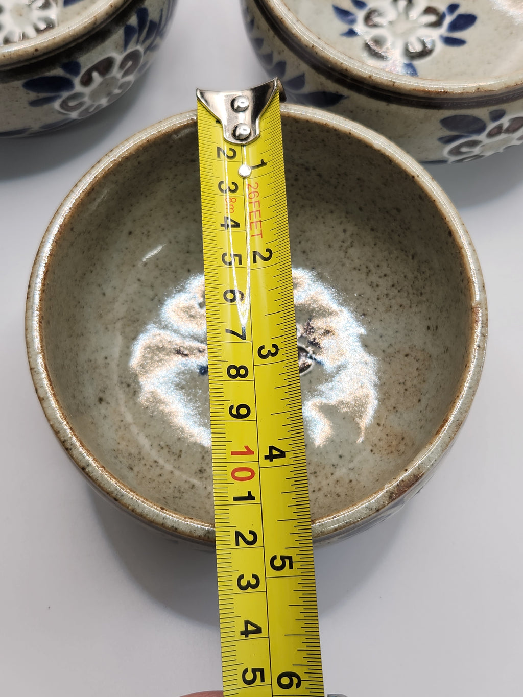 Japanese Blue & White Ceramic Bowl Set (Set of 5)