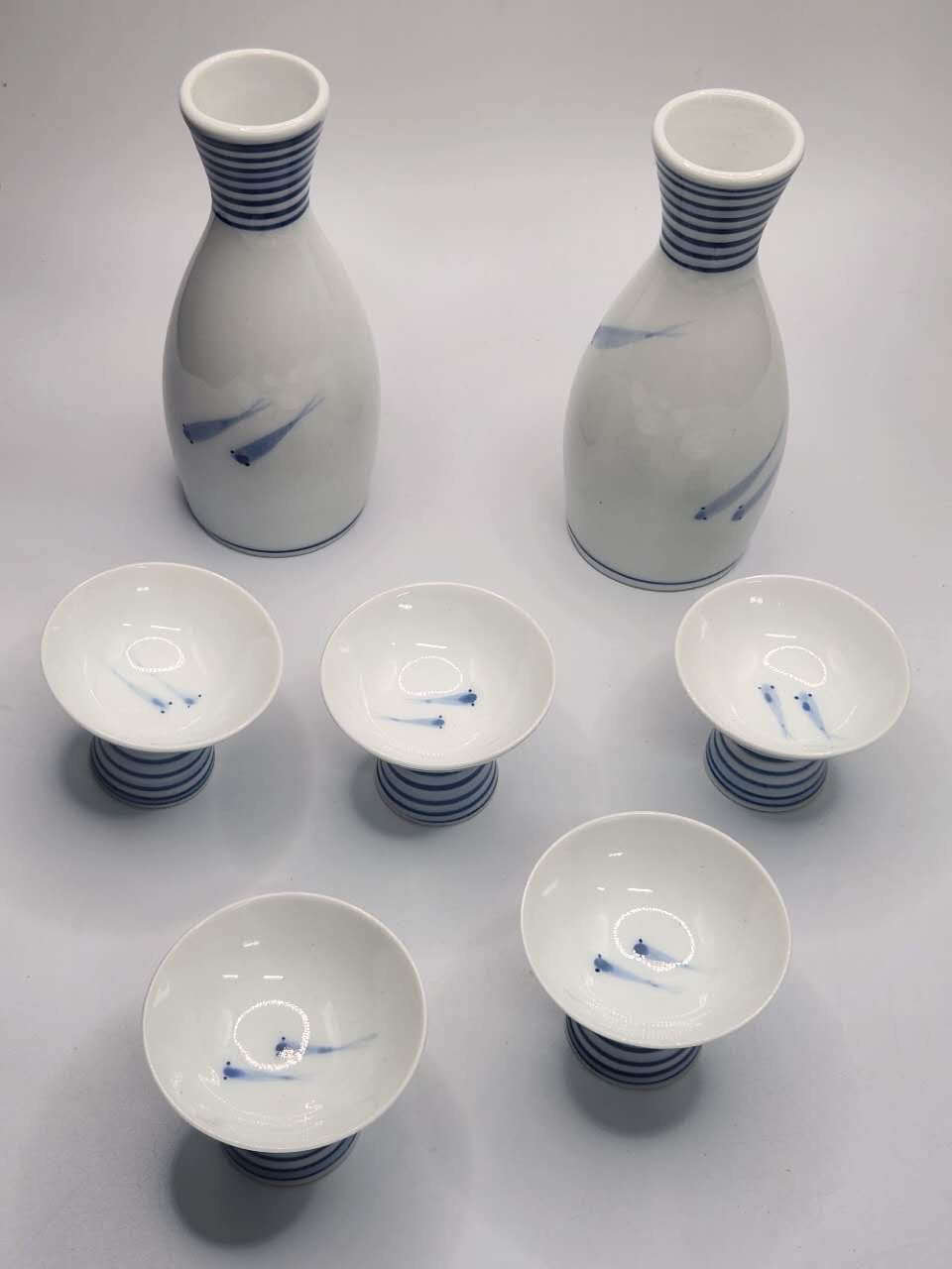 Blue Line Sake Set