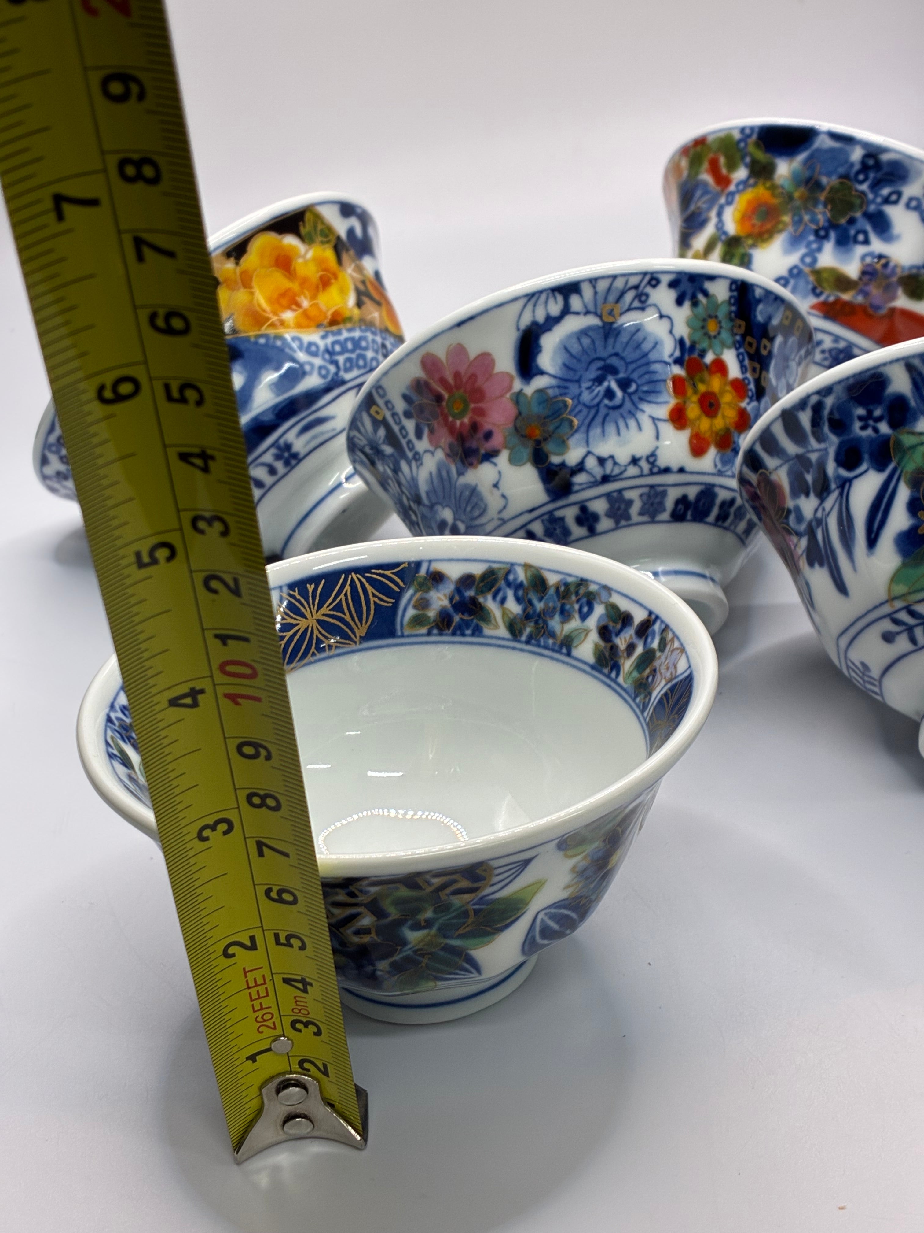 Kutani Ware Hand-Painted Ceramic Bowl Set (5-Piece) – Japanese Tableware