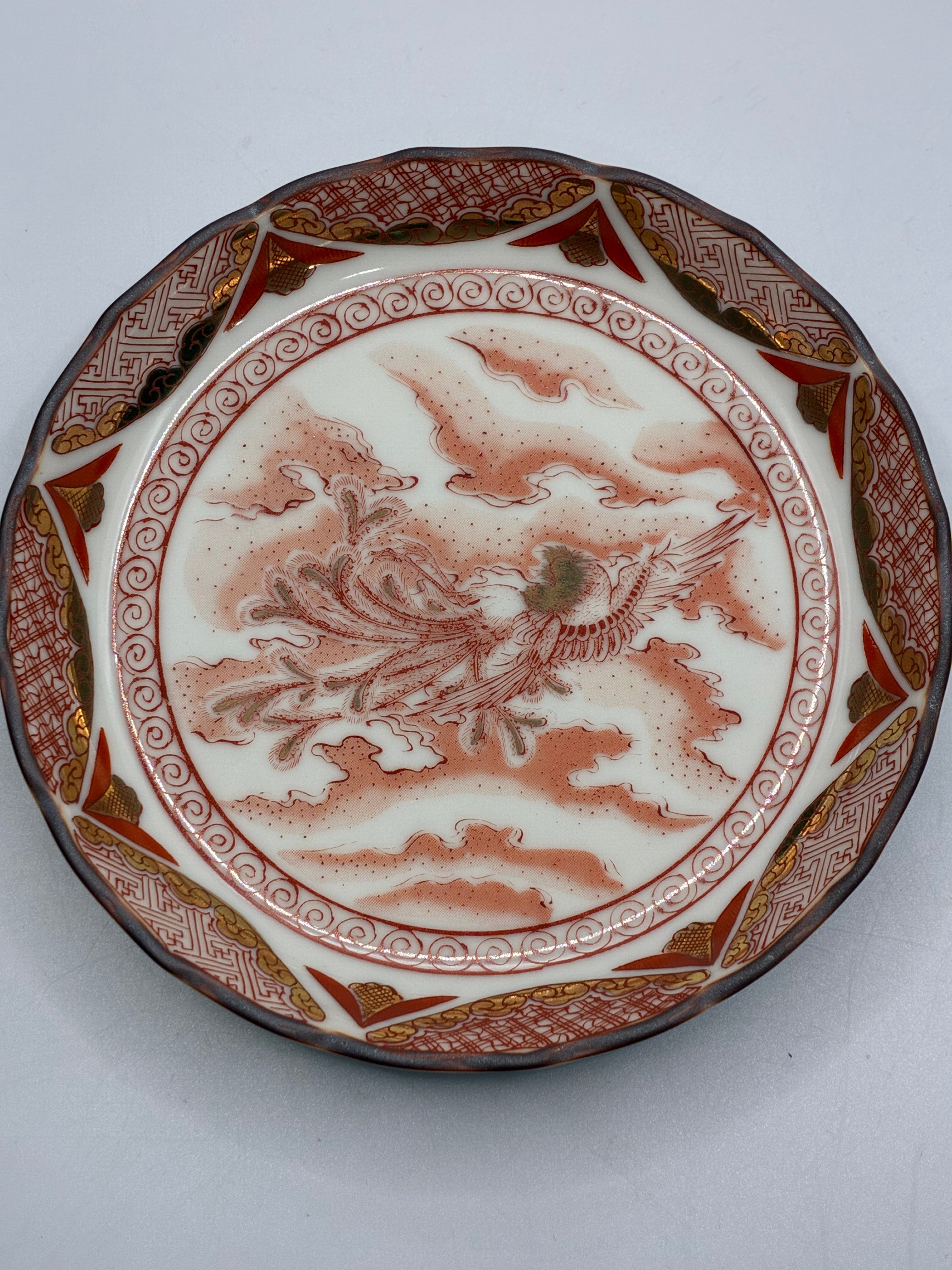 Hand-Painted Ceramic Plate Set (5-Piece) – Traditional Japanese Art Plates
