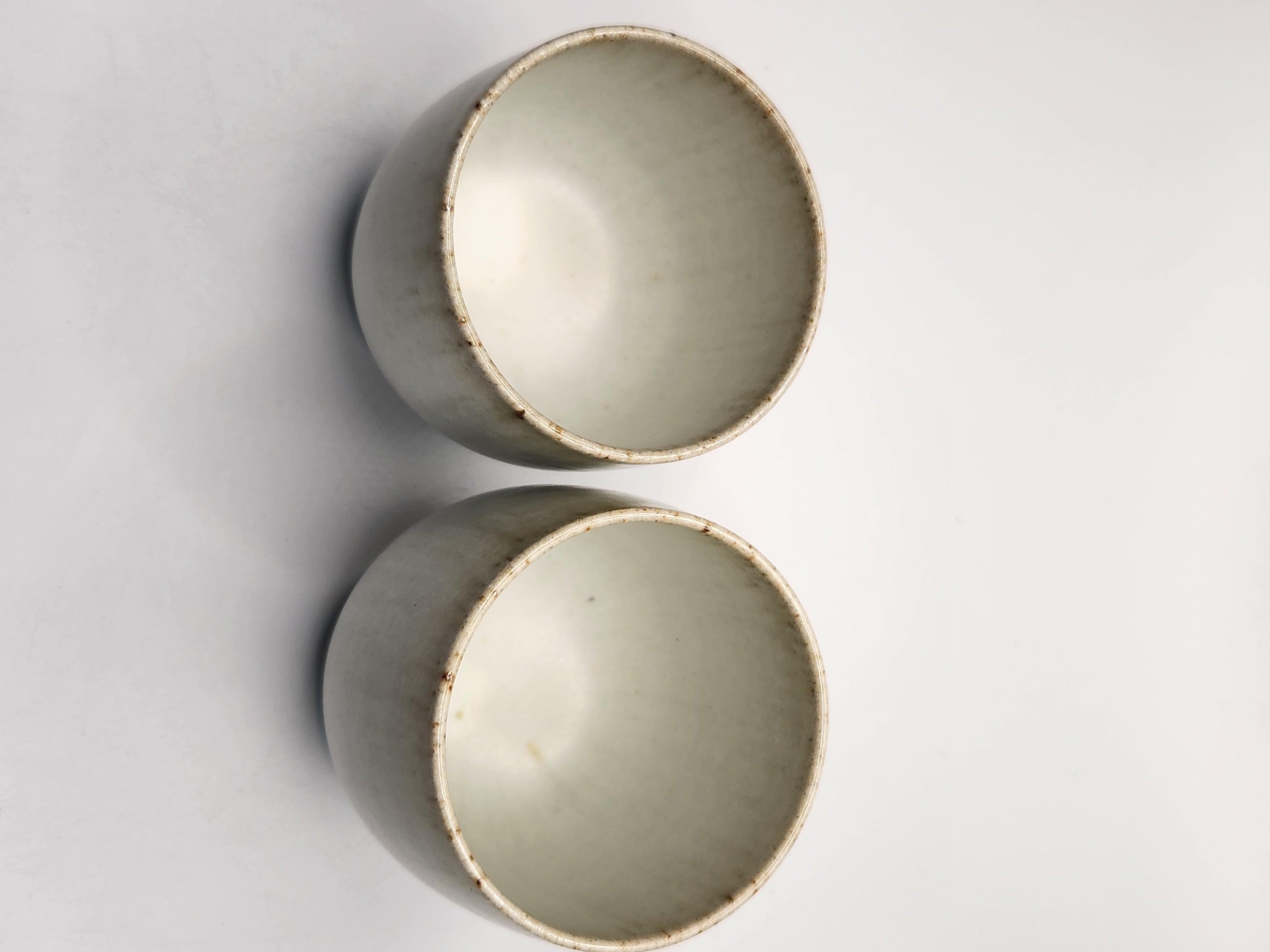 Japanese Handmade White Glaze Teacup Set (2 pcs)