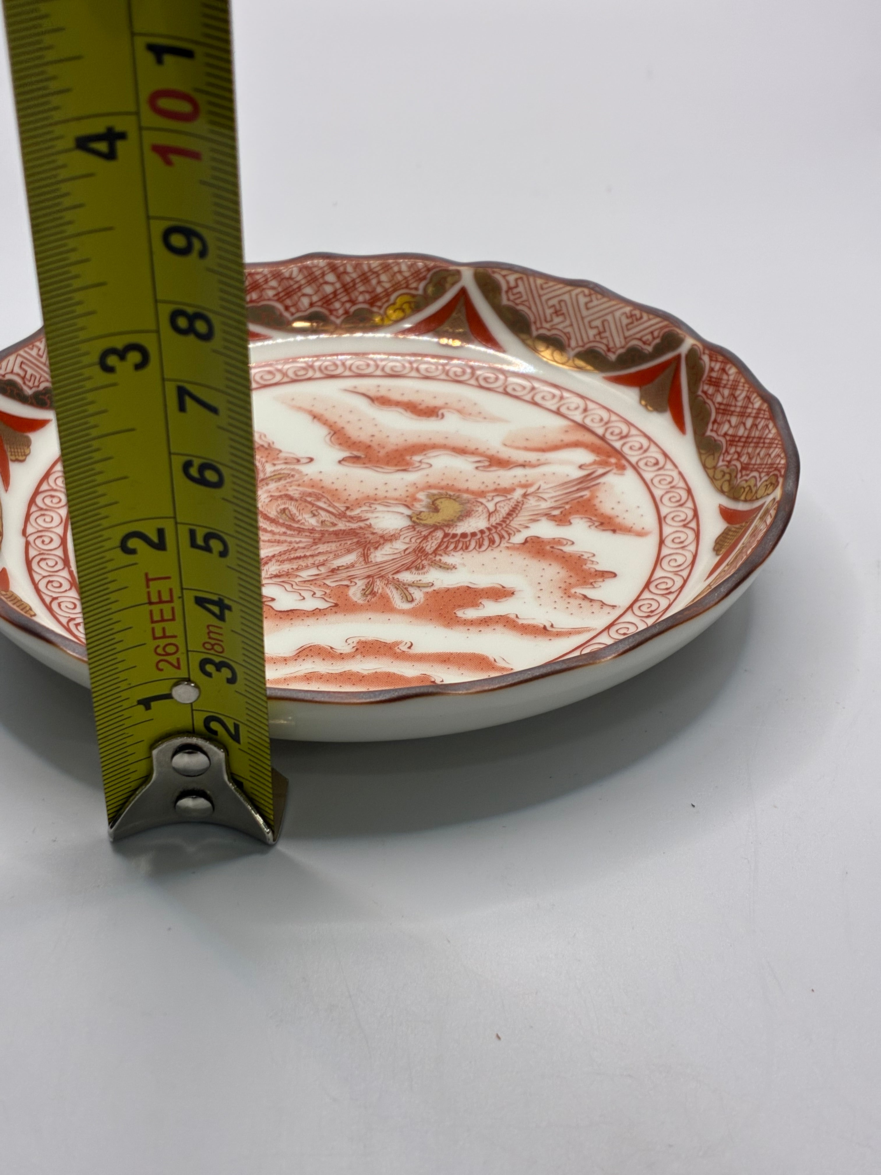 Hand-Painted Ceramic Plate Set (5-Piece) – Traditional Japanese Art Plates