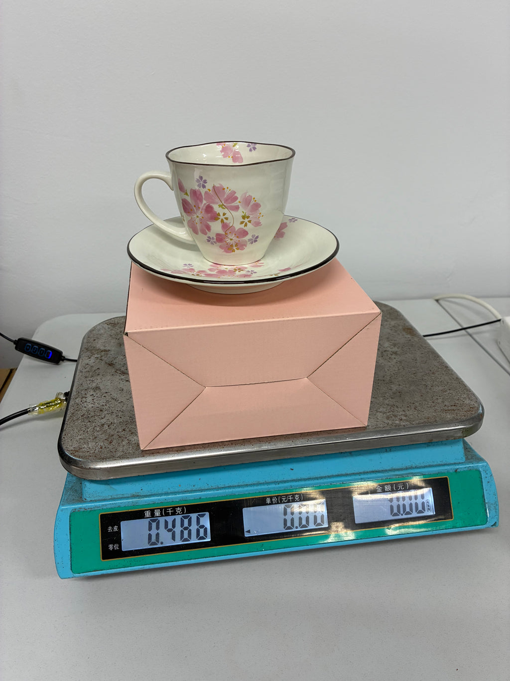Japanese Sakura Ceramic Cup & Saucer Set – Floral Tea & Coffee Cup