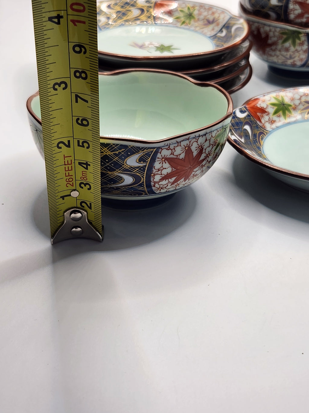 Japanese Hand-Painted Floral Lidded Teacup with Saucer | Traditional Ceramic Tea Art