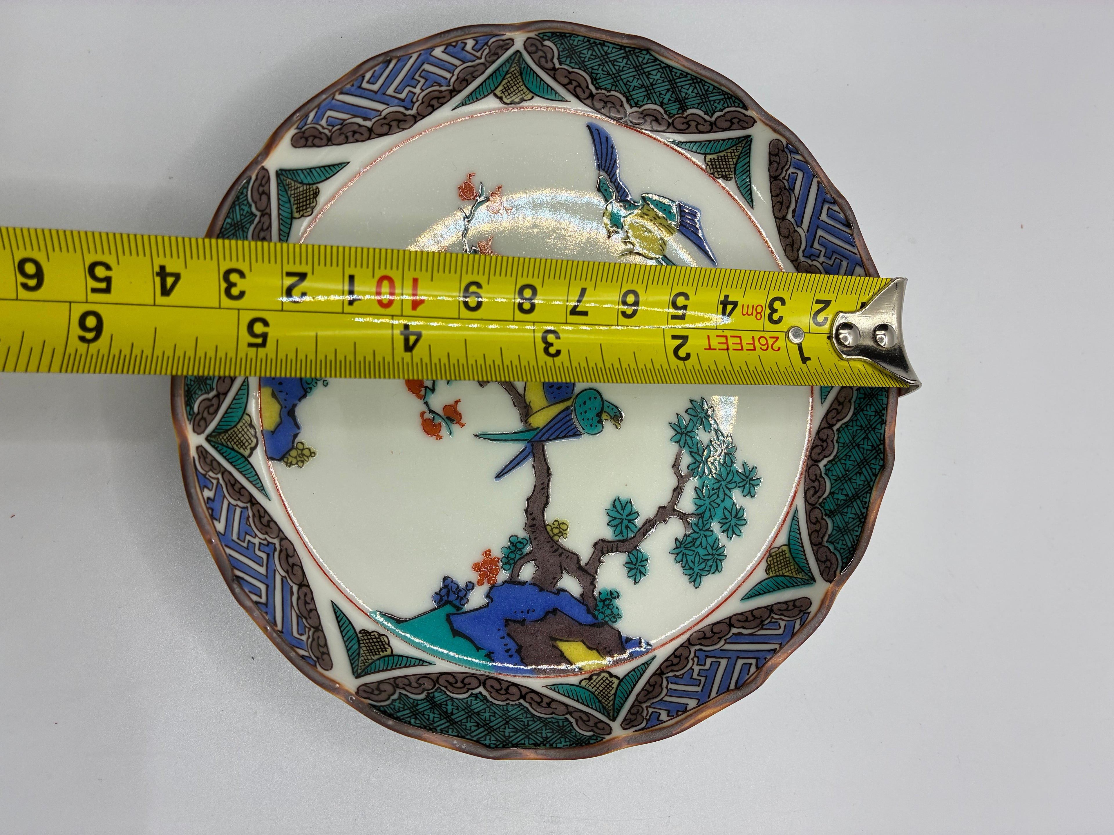 Hand-Painted Ceramic Plate Set (5-Piece) – Traditional Japanese Art Plates