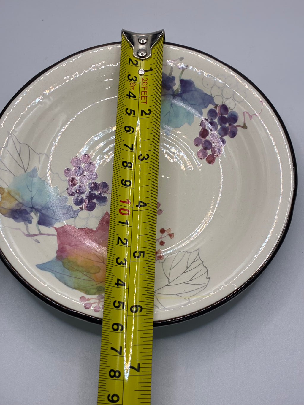 Japanese Colorful Leaf Ceramic Cup & Saucer Set – Artistic Floral & Fruit Design