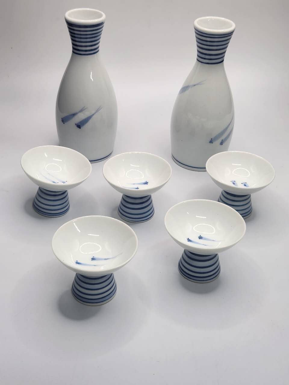 Blue Line Sake Set