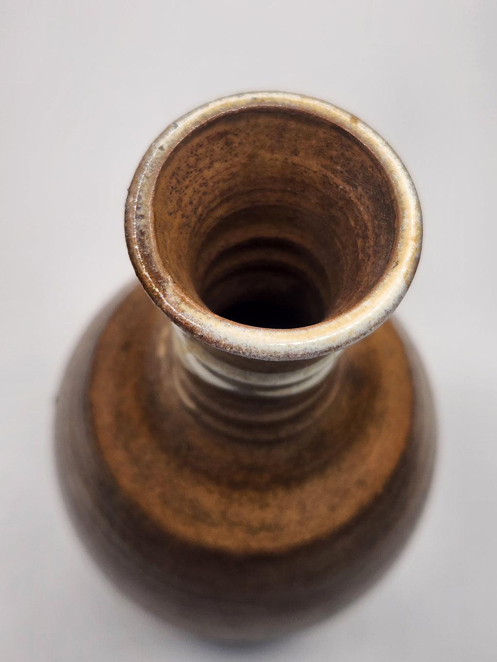 Japanese Hand-Thrown Rustic Ceramic Sake Bottle / Vase