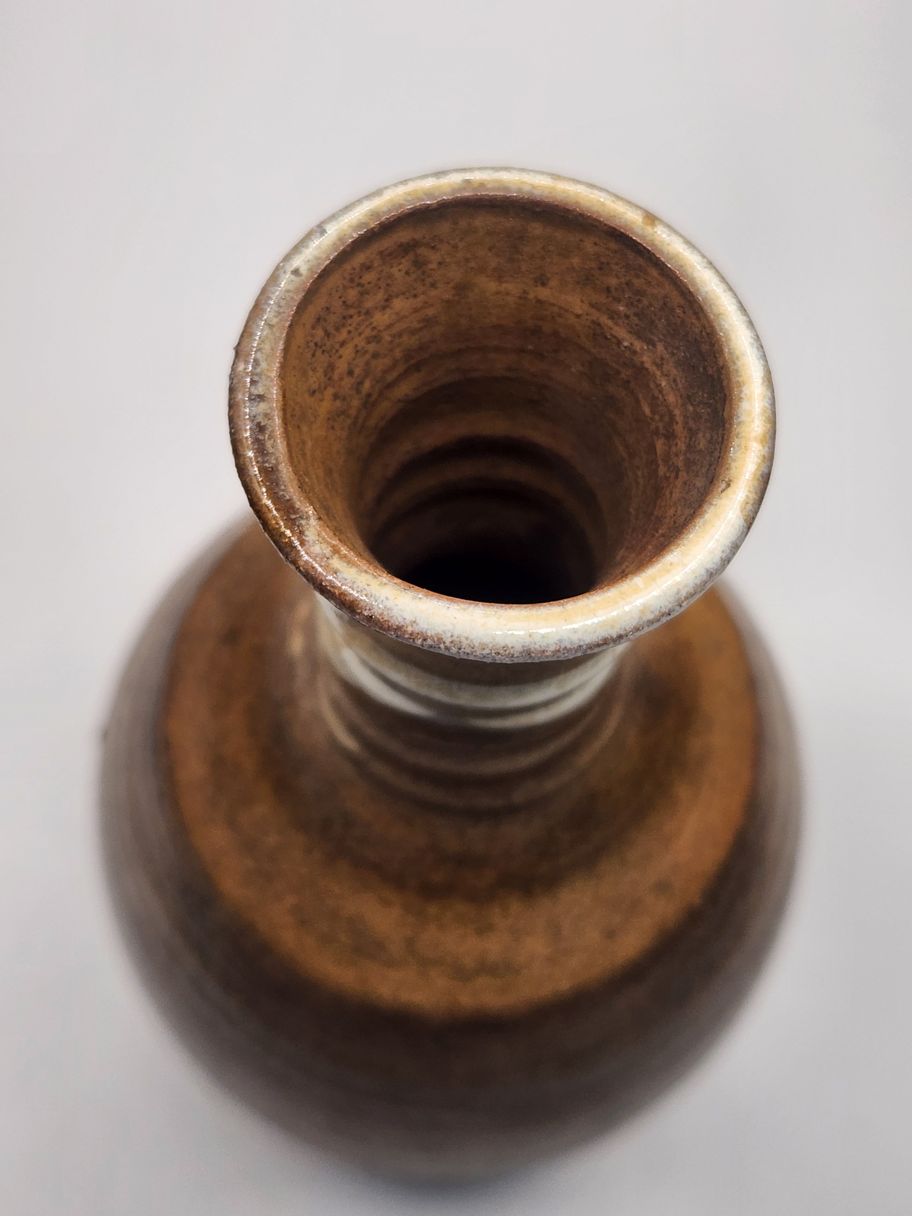 Japanese Hand-Thrown Rustic Ceramic Sake Bottle / Vase