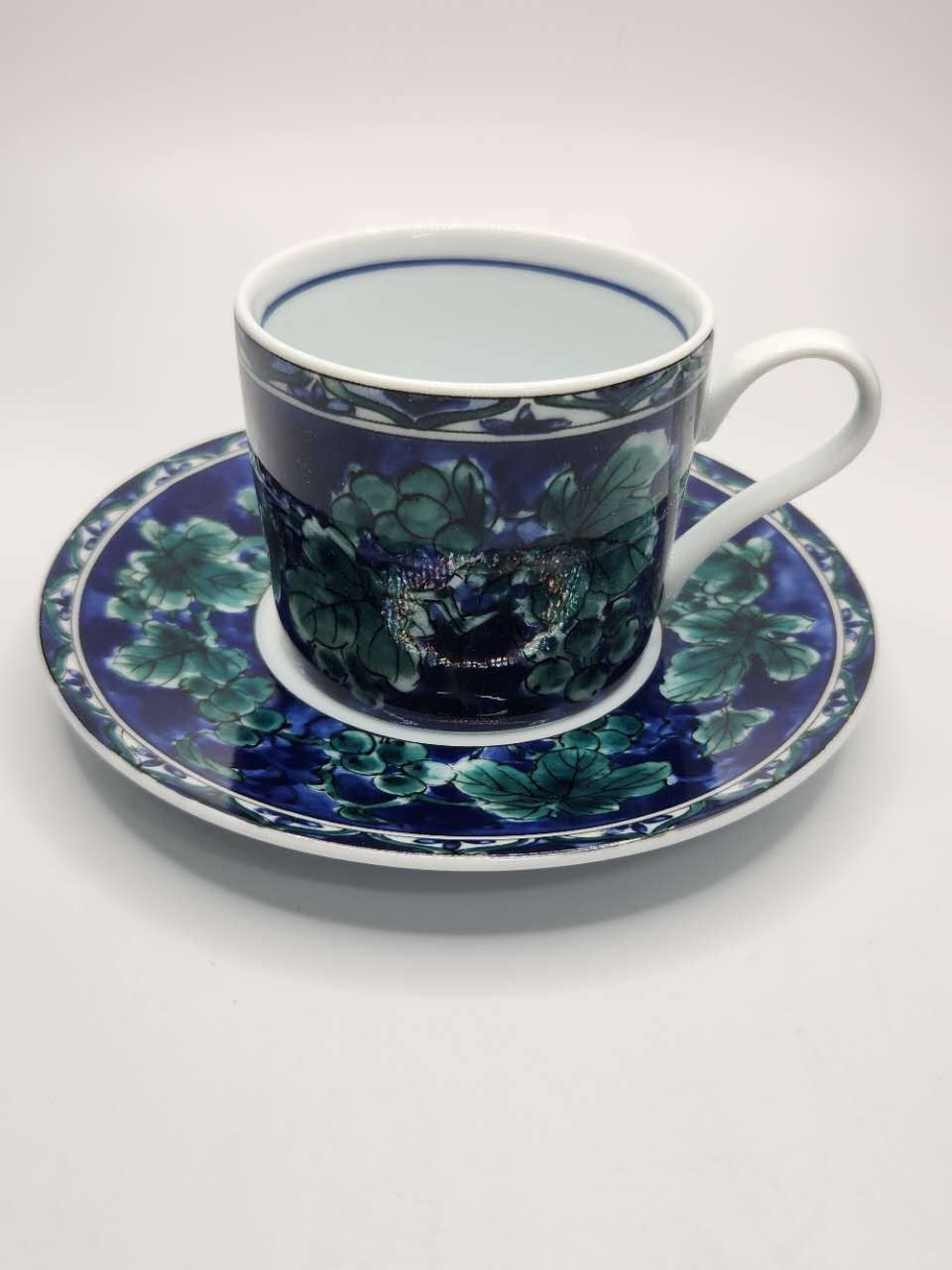 Kutani Ware Coffee Cup & Saucer Set – Gift Box (5 Designs)
