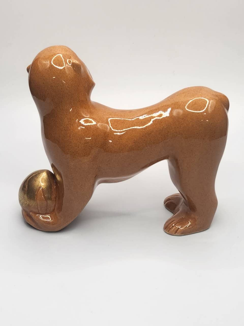 Japanese Glazed Ceramic Monkey Figurine