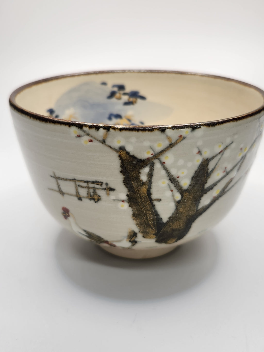 Japanese Shino Ware Hand-Painted Tea Bowl