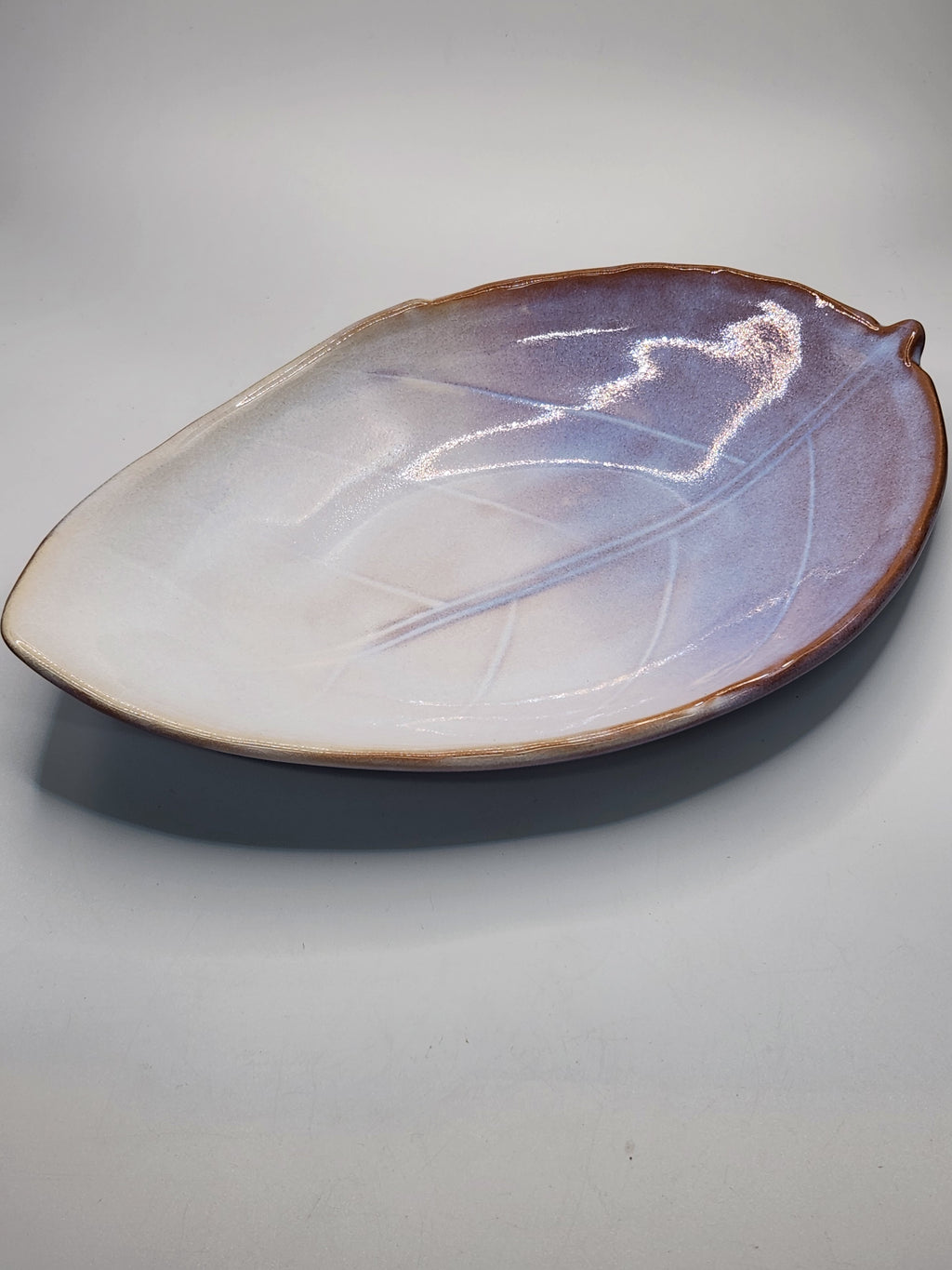 Handcrafted Japanese Glazed Leaf Plate – Single Piece