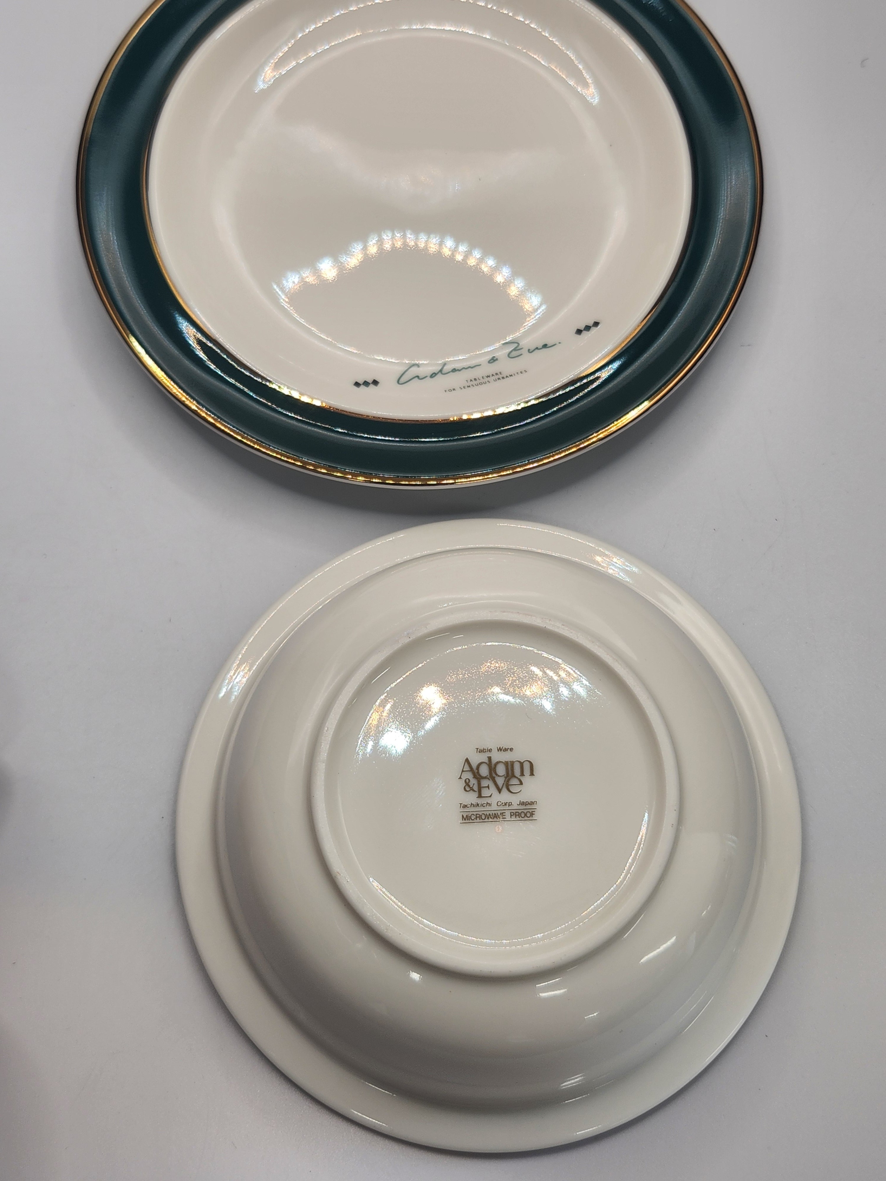 Emerald Rim Porcelain Tableware Set