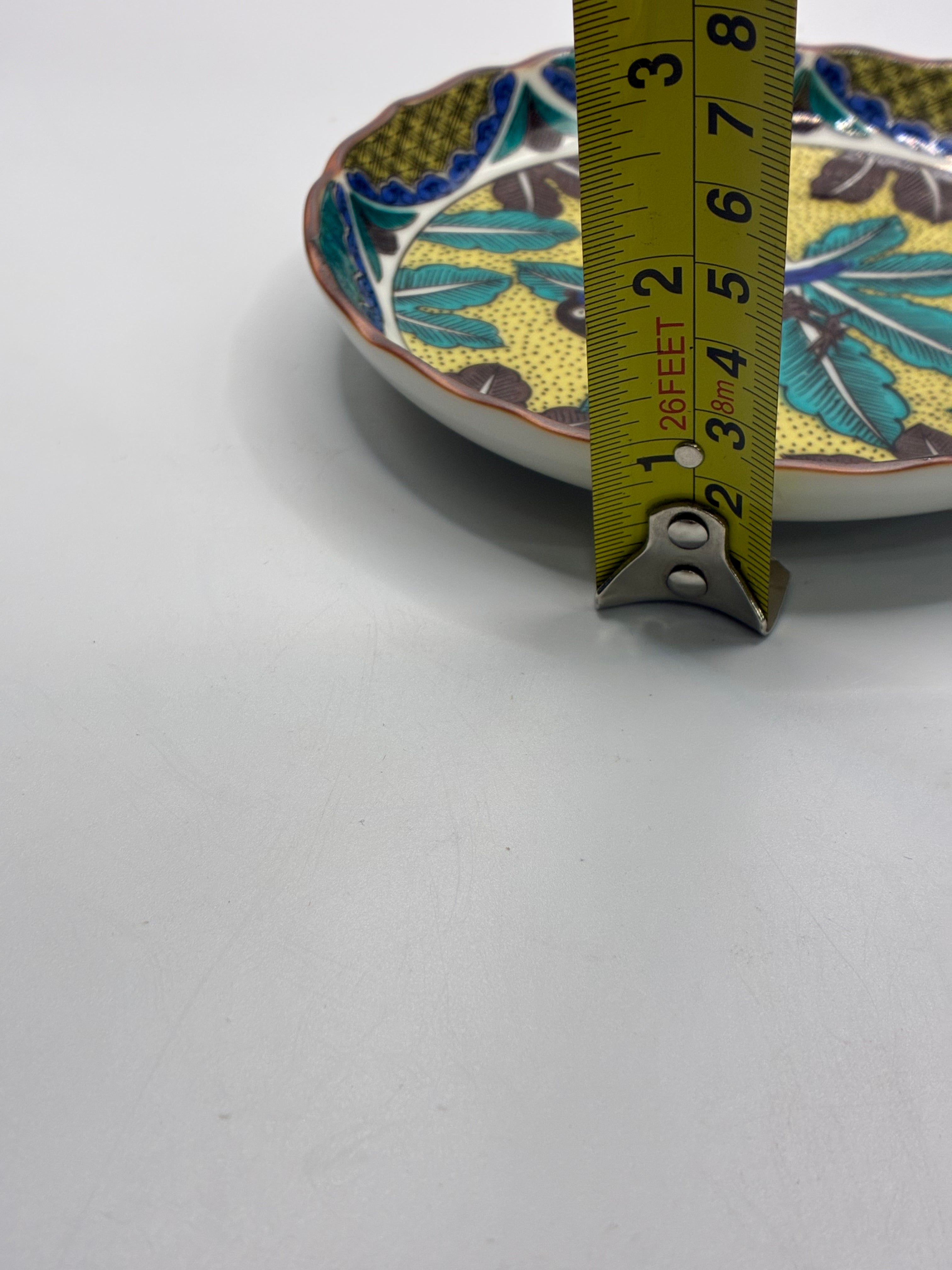 Hand-Painted Ceramic Plate Set (5-Piece) – Traditional Japanese Art Plates