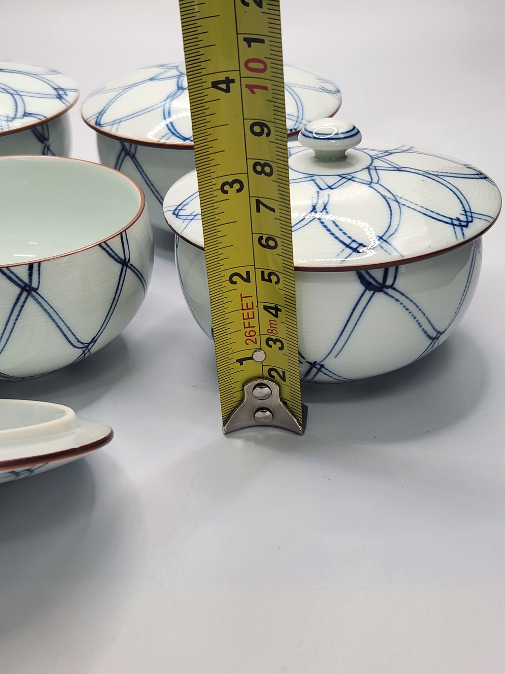 Heirloom Japanese Blue & White Lidded Bowls