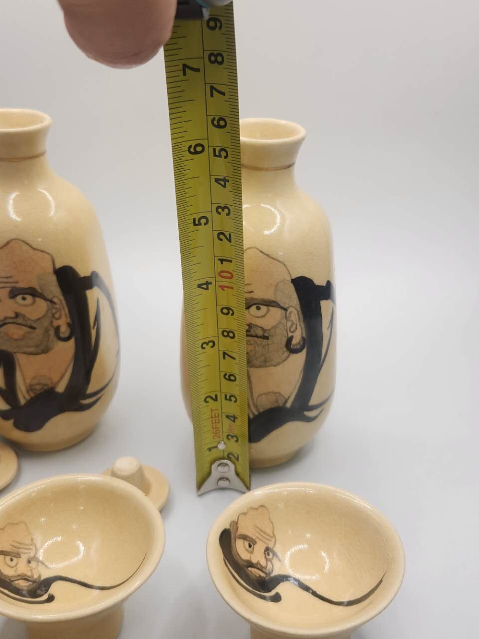 Daruma Motif Kiyomizu Ware Sake Set | Collector’s Edition