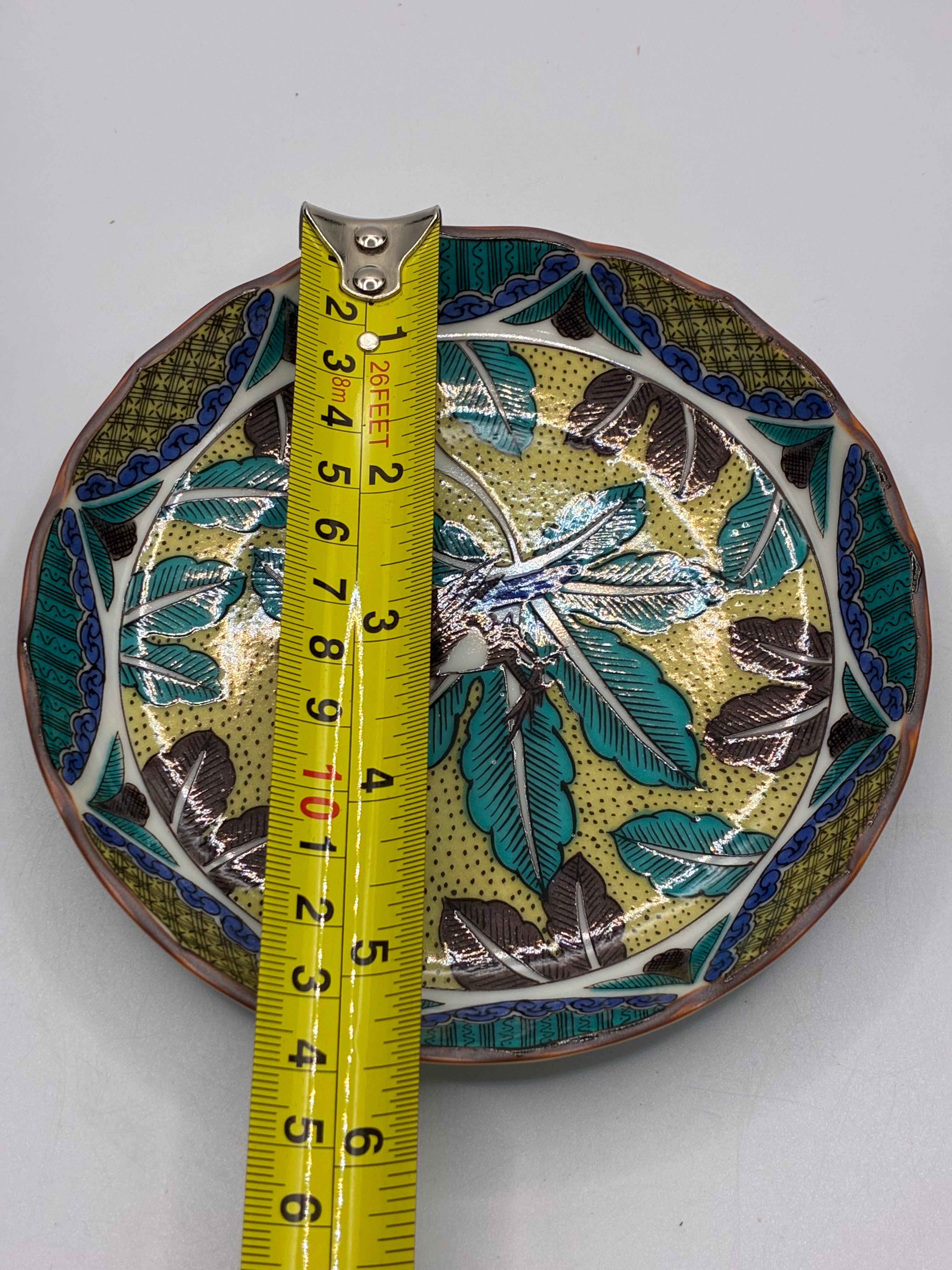 Hand-Painted Ceramic Plate Set (5-Piece) – Traditional Japanese Art Plates