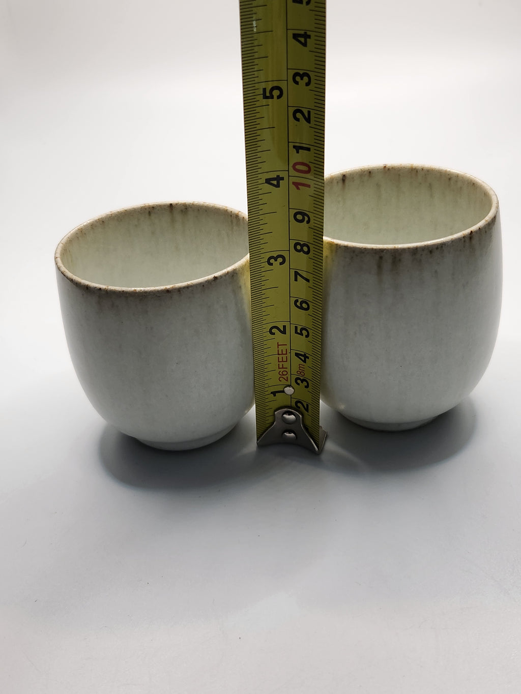 Japanese Handmade White Glaze Teacup Set (2 pcs)