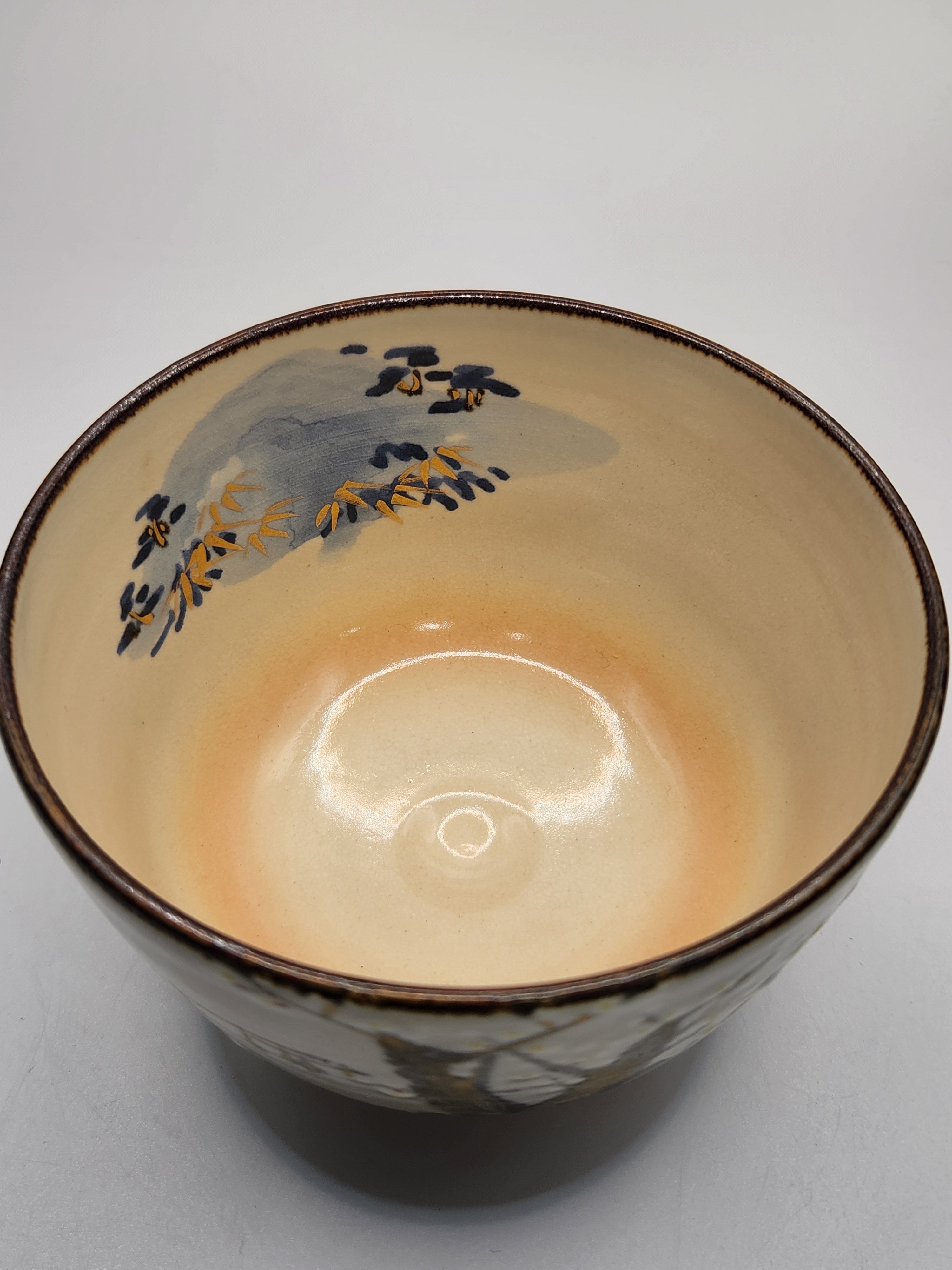 Japanese Shino Ware Hand-Painted Tea Bowl