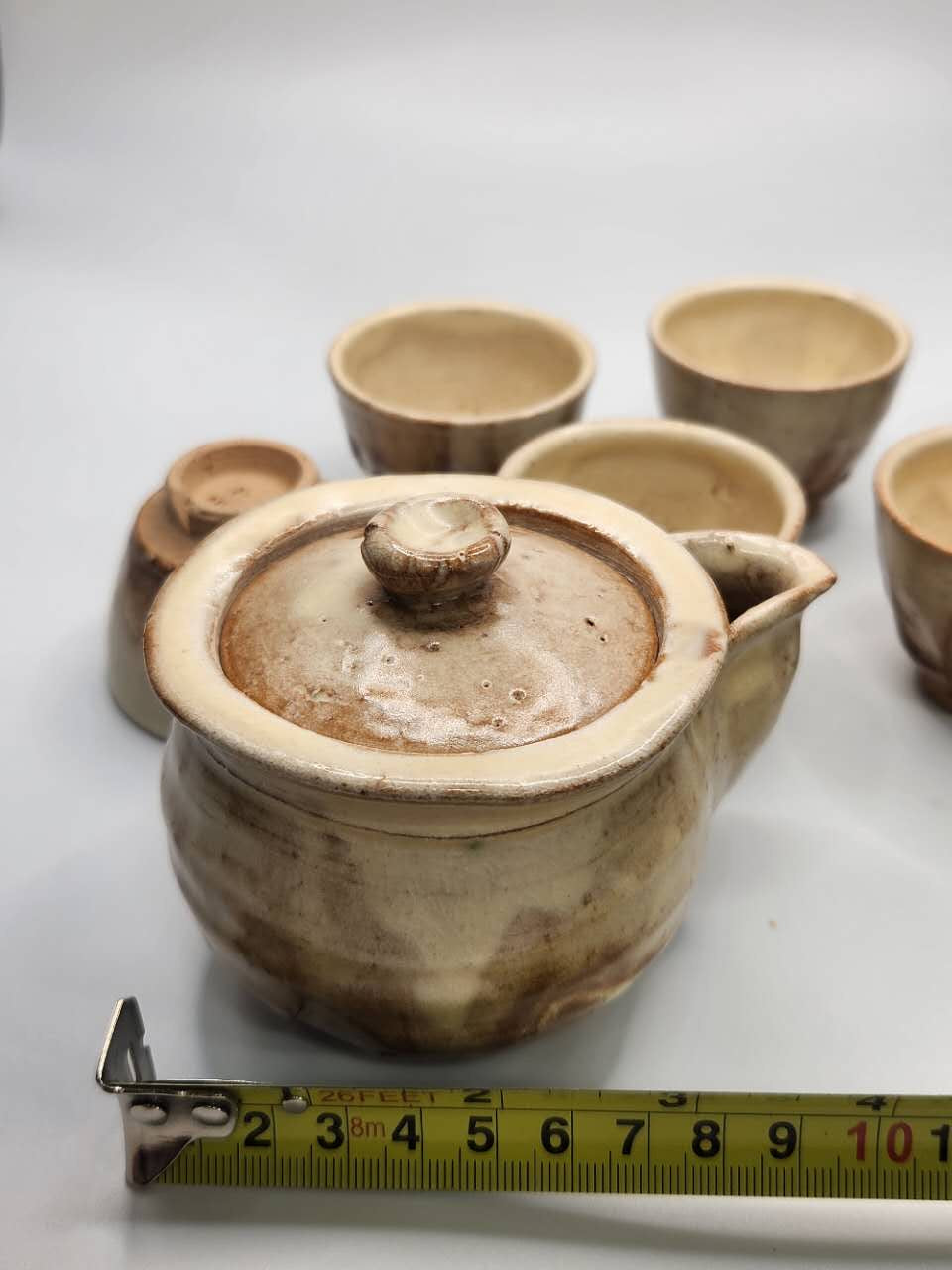 Asahi Rising – Handcrafted Japanese Ceramic Tea Set (1 Teapot, 1 Fair Cup, 6 Teacups)