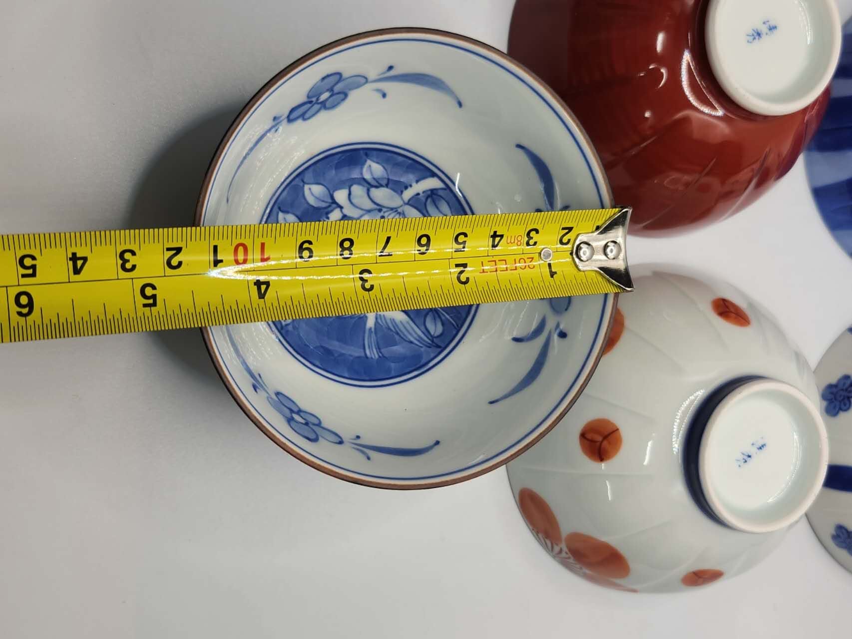 Japanese Hand-Painted Porcelain Bowl Set