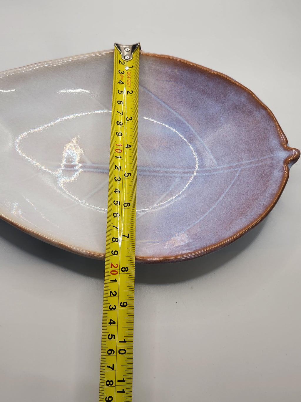 Handcrafted Japanese Glazed Leaf Plate – Single Piece