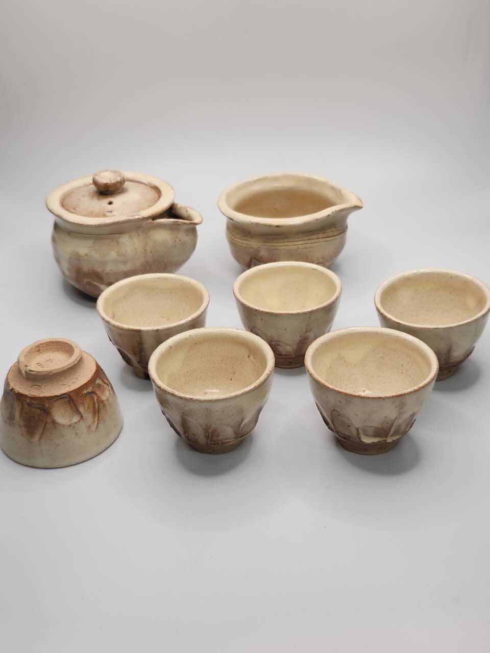 Asahi Rising – Handcrafted Japanese Ceramic Tea Set (1 Teapot, 1 Fair Cup, 6 Teacups)