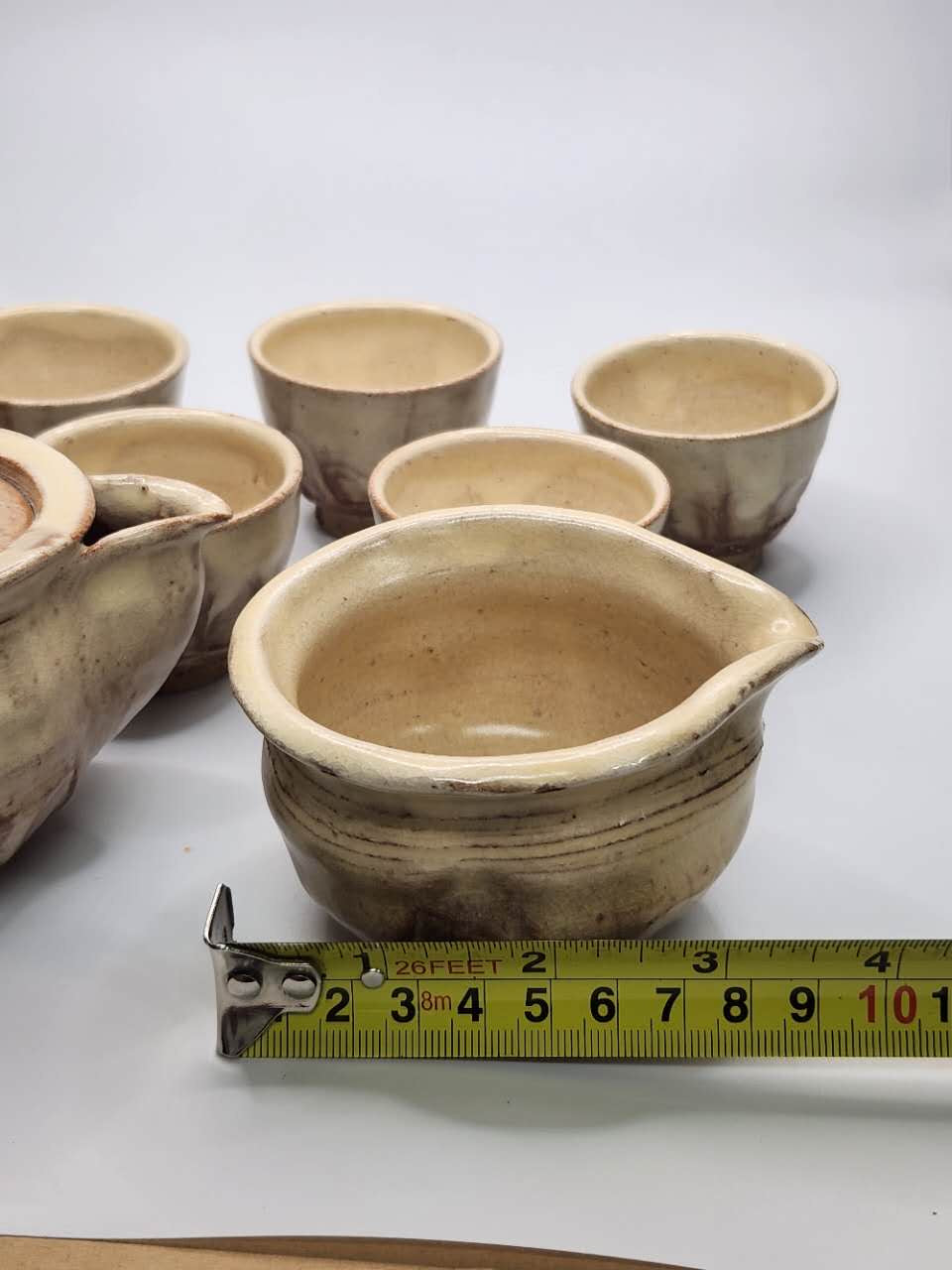 Asahi Rising – Handcrafted Japanese Ceramic Tea Set (1 Teapot, 1 Fair Cup, 6 Teacups)