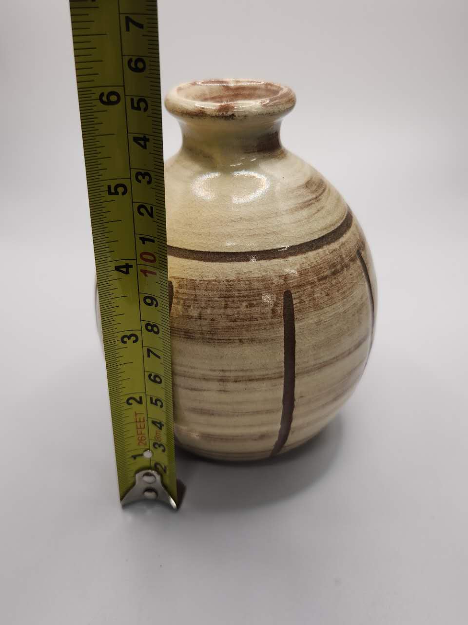 Japanese Handcrafted Ceramic Sake Bottle · Natural Brush Glaze