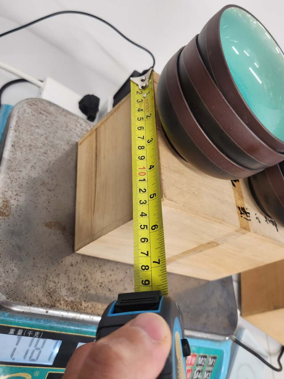 Turquoise Glaze Ceramic Tea Cup Set (6 Pieces)