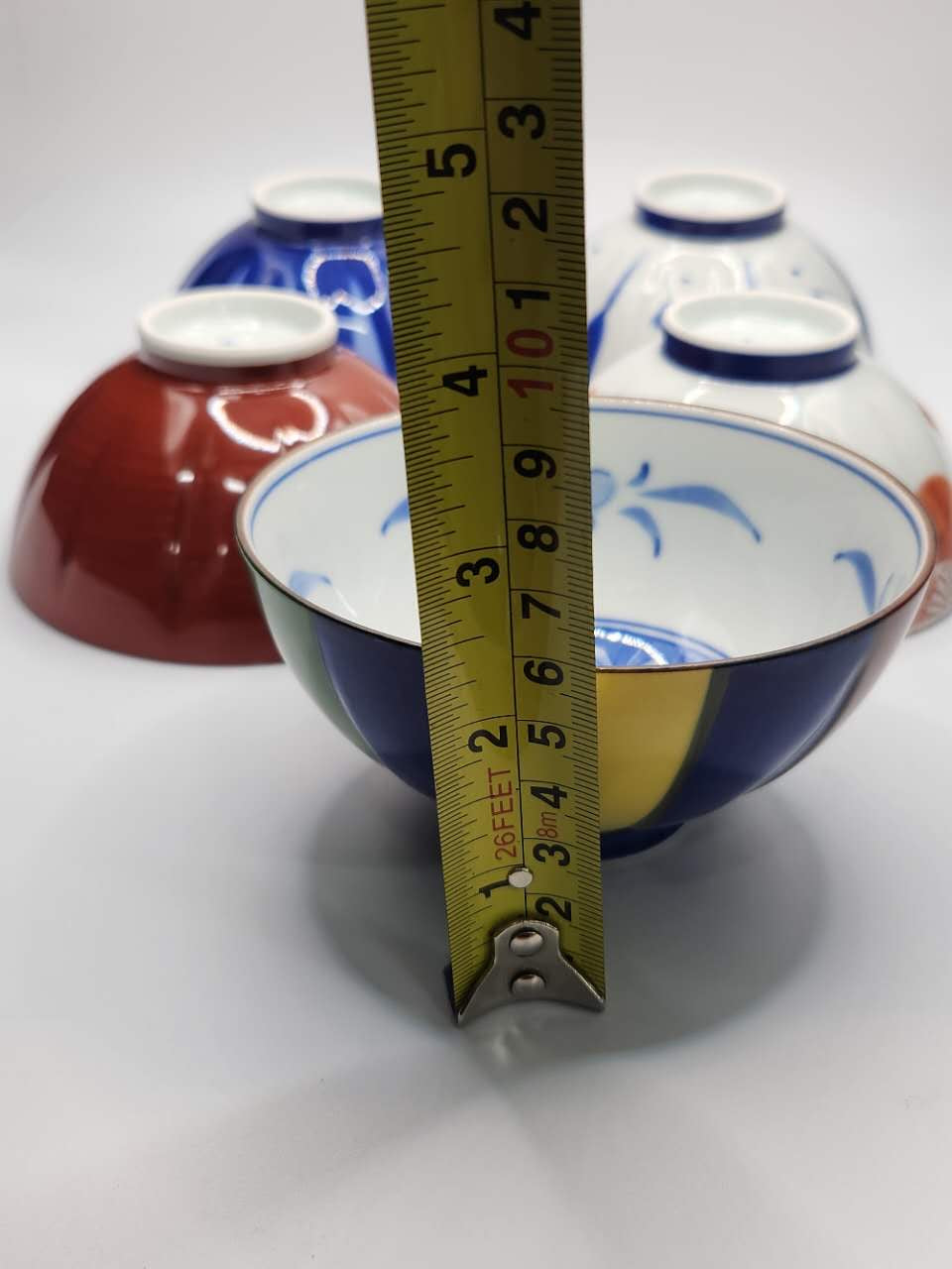 Japanese Hand-Painted Porcelain Bowl Set