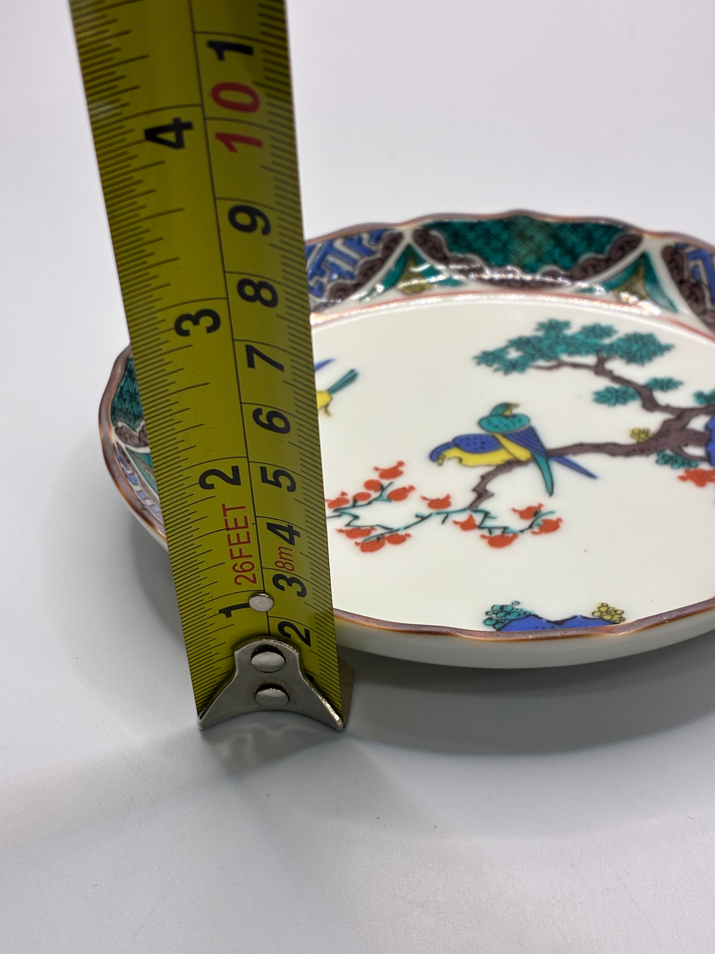 Hand-Painted Ceramic Plate Set (5-Piece) – Traditional Japanese Art Plates