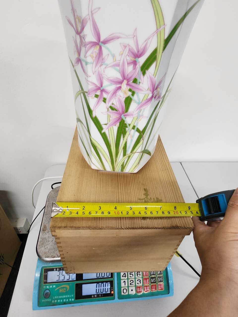 Hand-Painted Orchid Porcelain Vase | Elegant Oriental Décor